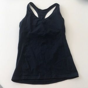 Lululemon Navy Blue Tank Top w Built in Bra Size 6